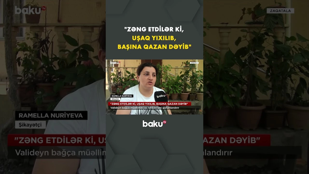 Bağçada dəhşətə gətirən hadisə - Baku TV