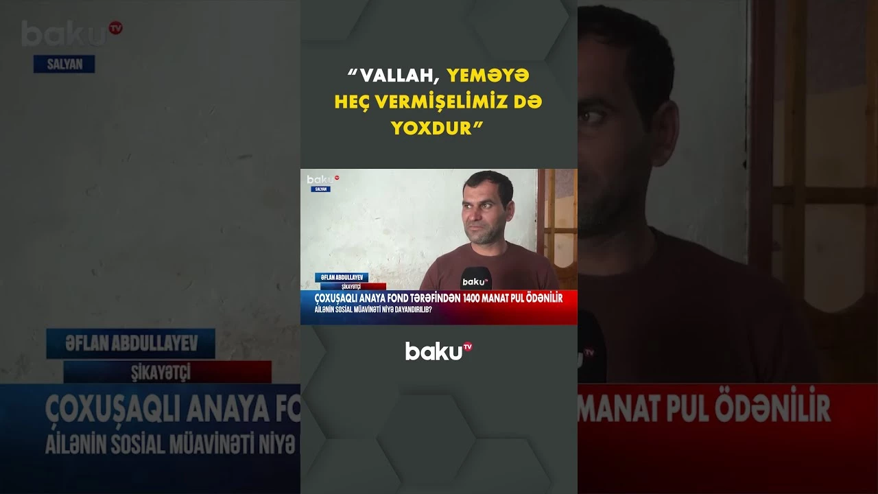 Salyanlı ailə acınacaqlı durumda - Baku TV