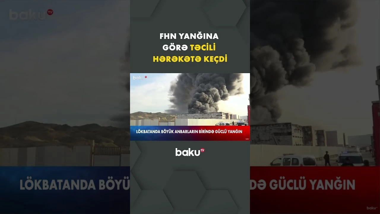 Lökbatanda yanğın olan ərazidən anbaan görüntülər - Baku TV