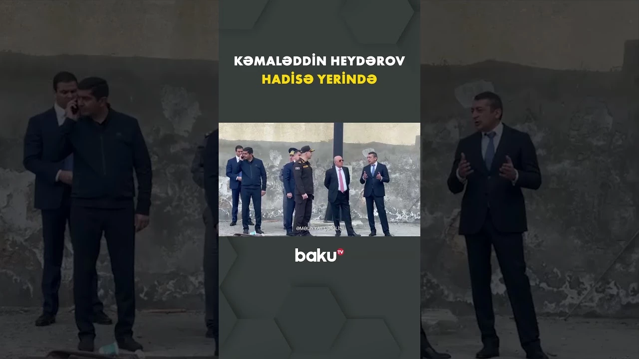 Kəmaləddin Heydərov Lökbatanda yanğın olan əraziyə gəldi - Baku TV