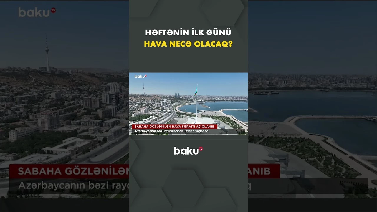 Sabah dağətəyi rayonlarda yağış yağacaq, dolu düşəcək - Baku TV