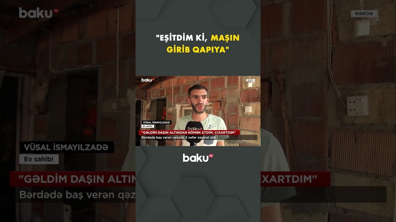 Bərdədə faciəvi qəzada 3 nəfər xəsarət alıb - Baku TV