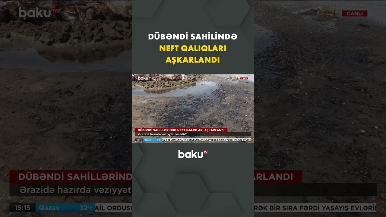 Xəzər sahilində genişmiqyaslı çirklənmə: Neft qalıqları aşkarlandı - Baku TV