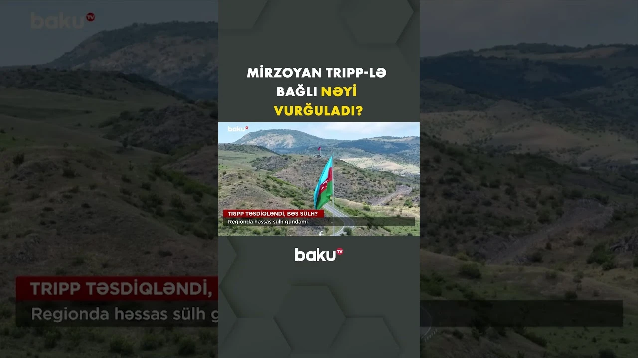 Mirzoyan TRIPP infrastrukturunun Ermənistanın suverenliyi altında işləyəcəyini bildirib - Baku TV