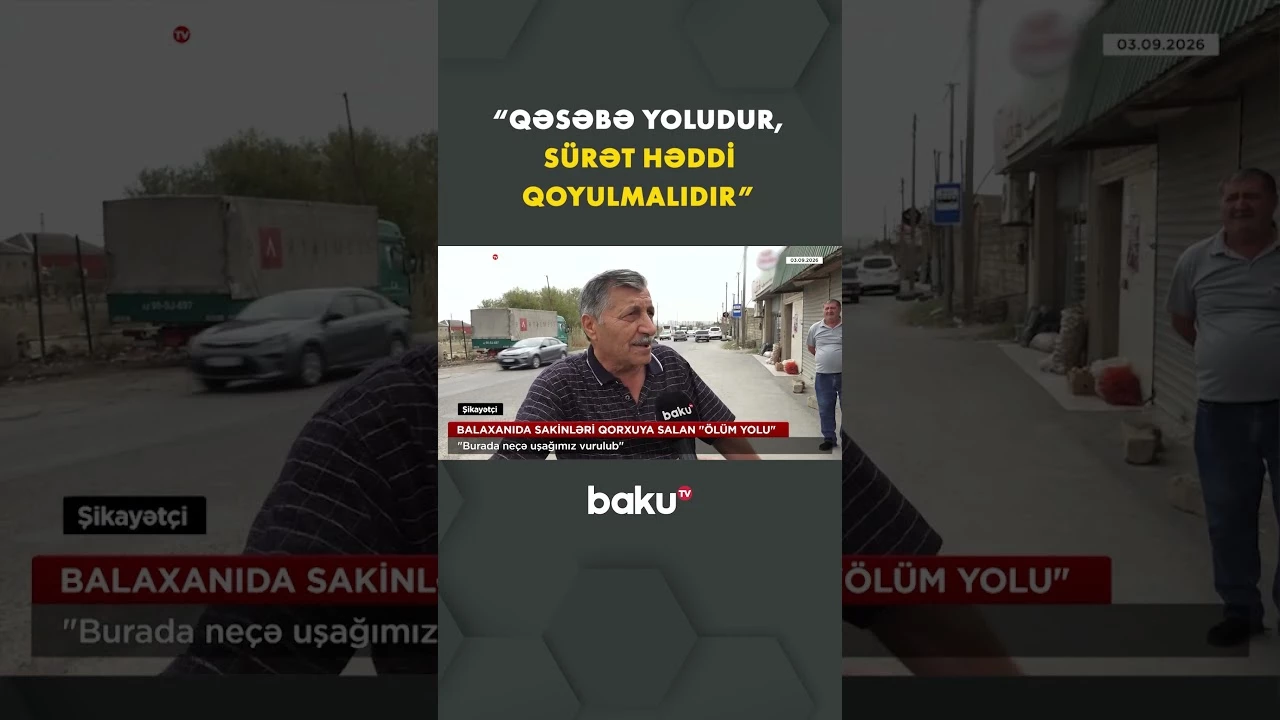 Balaxanıda bu yoldan keçmək təhlükəyə çevrilib - Baku TV