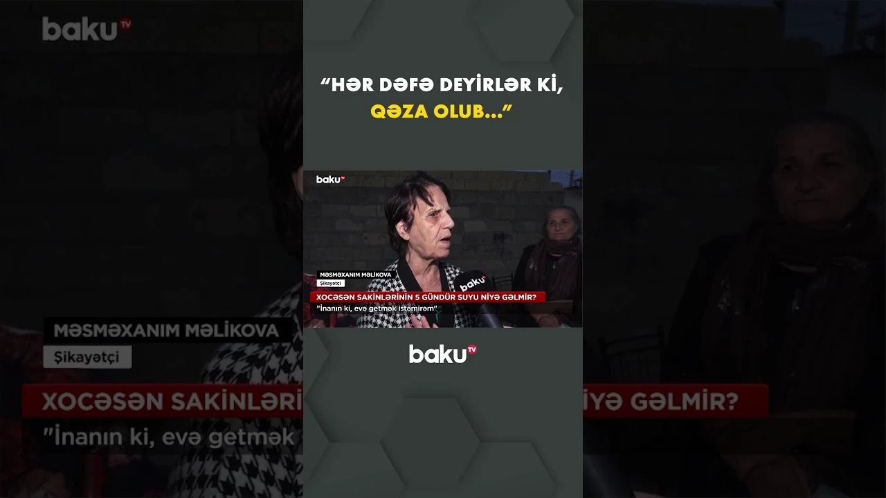 Kranlar quruyub, sakinlər çıxılmaz vəziyyətdə - Baku TV