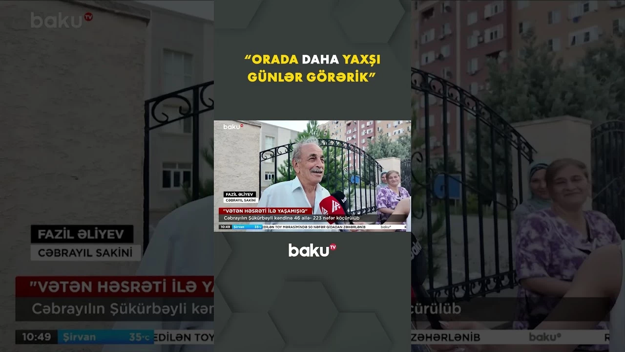 Doğma yurduna gedən sakinlər duyğularını bölüşdü - Baku TV