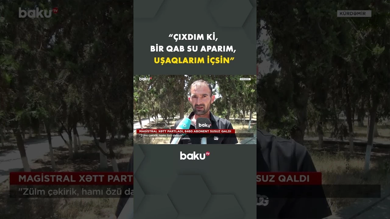 Su problemi sakinlərin başına oyun açdı - Baku TV
