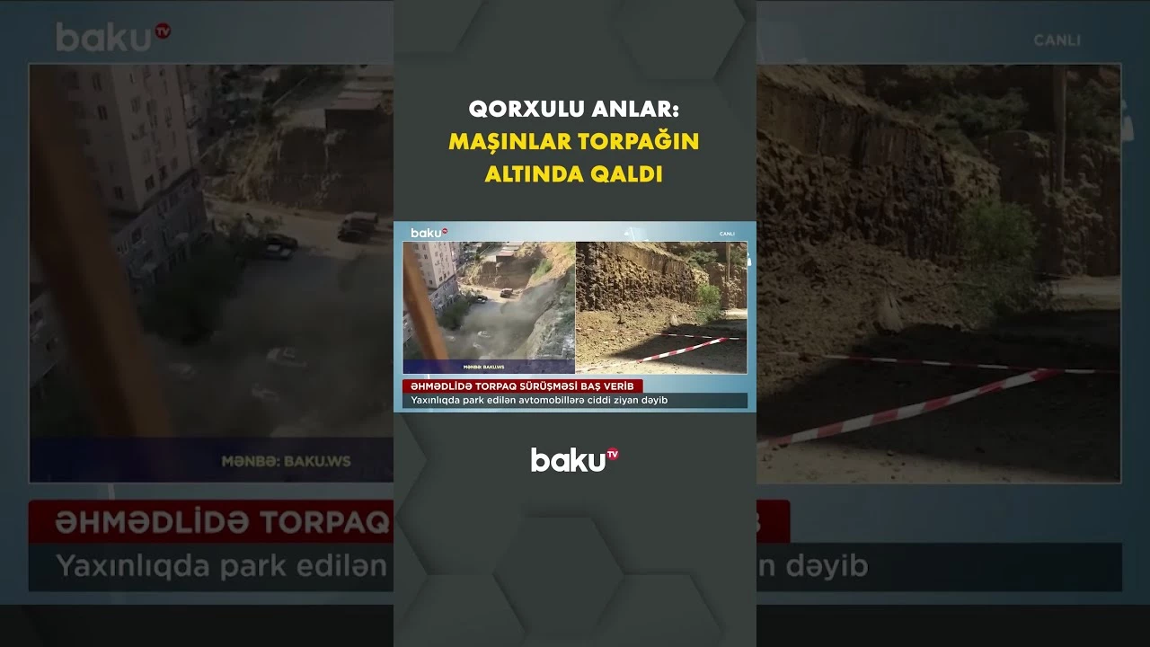 Bakıda eyni yerdə ikinci dəhşət | Torpaq sürüşməsi olan ərazidə niyə tədbir görülməyib? - Baku TV