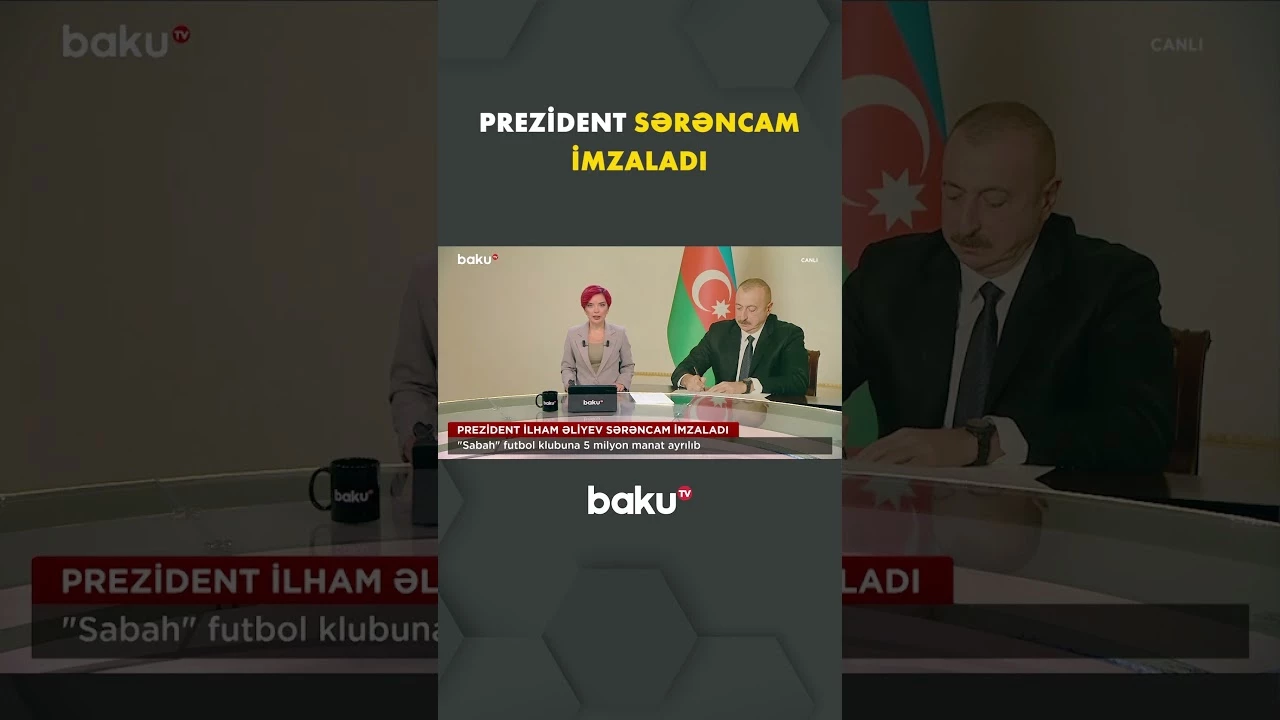 Prezident İlham Əliyevdən “Sabah” futbol klubu ilə bağlı sərəncam - Baku TV