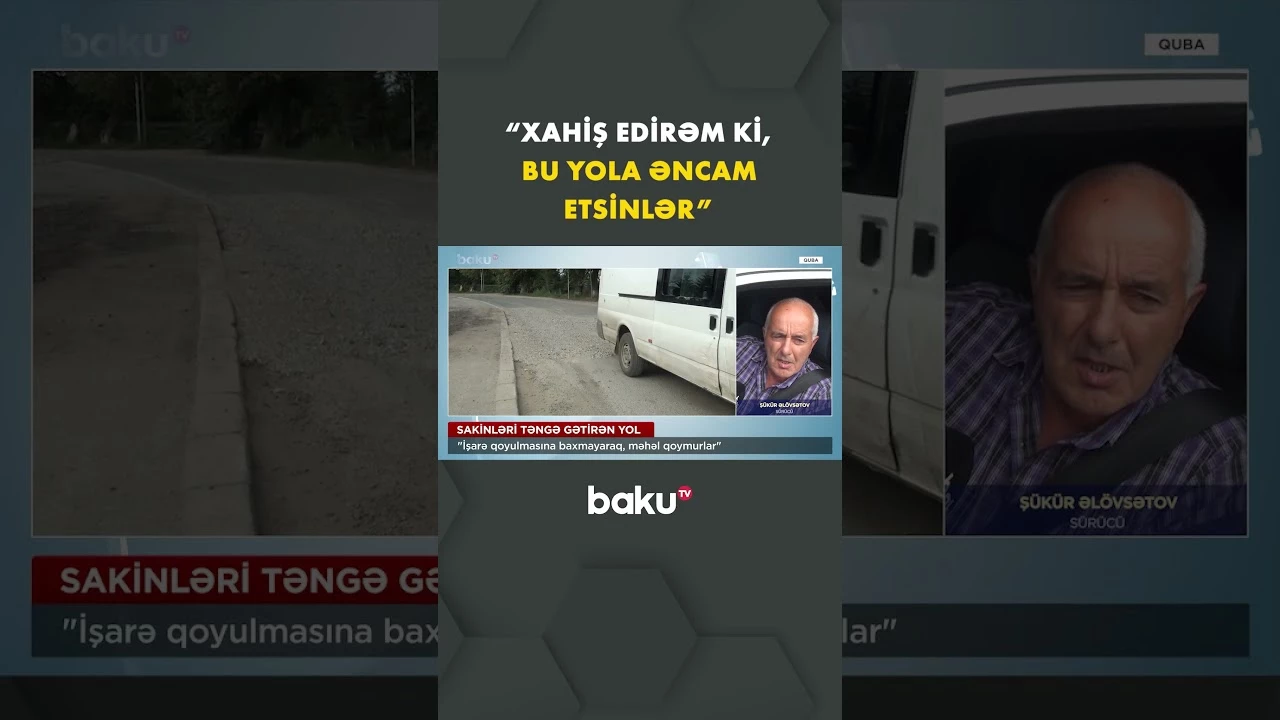 Qadağan olunmuş yolda hərəkət sakinləri bezdirib - Baku TV
