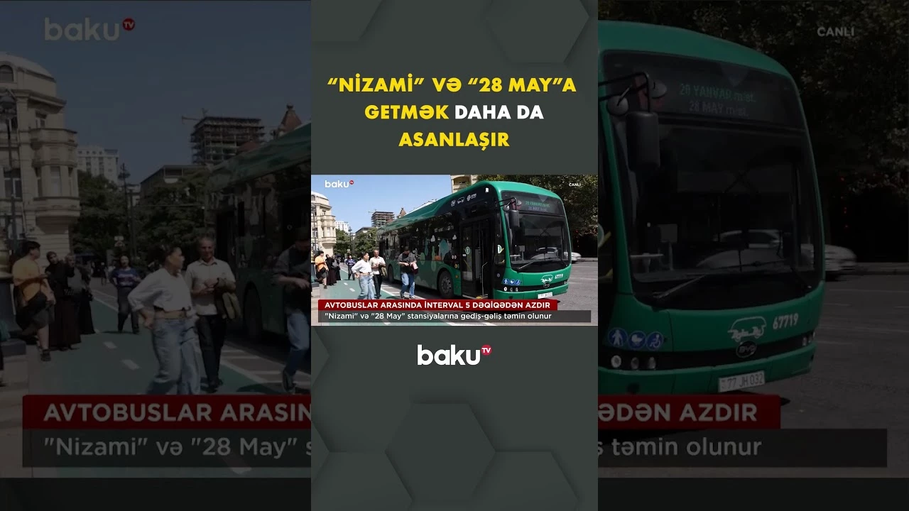 Mühüm dəyişiklik - “Nizami” və “28 May”a gedən sərnişinlərə şad xəbər - Baku TV