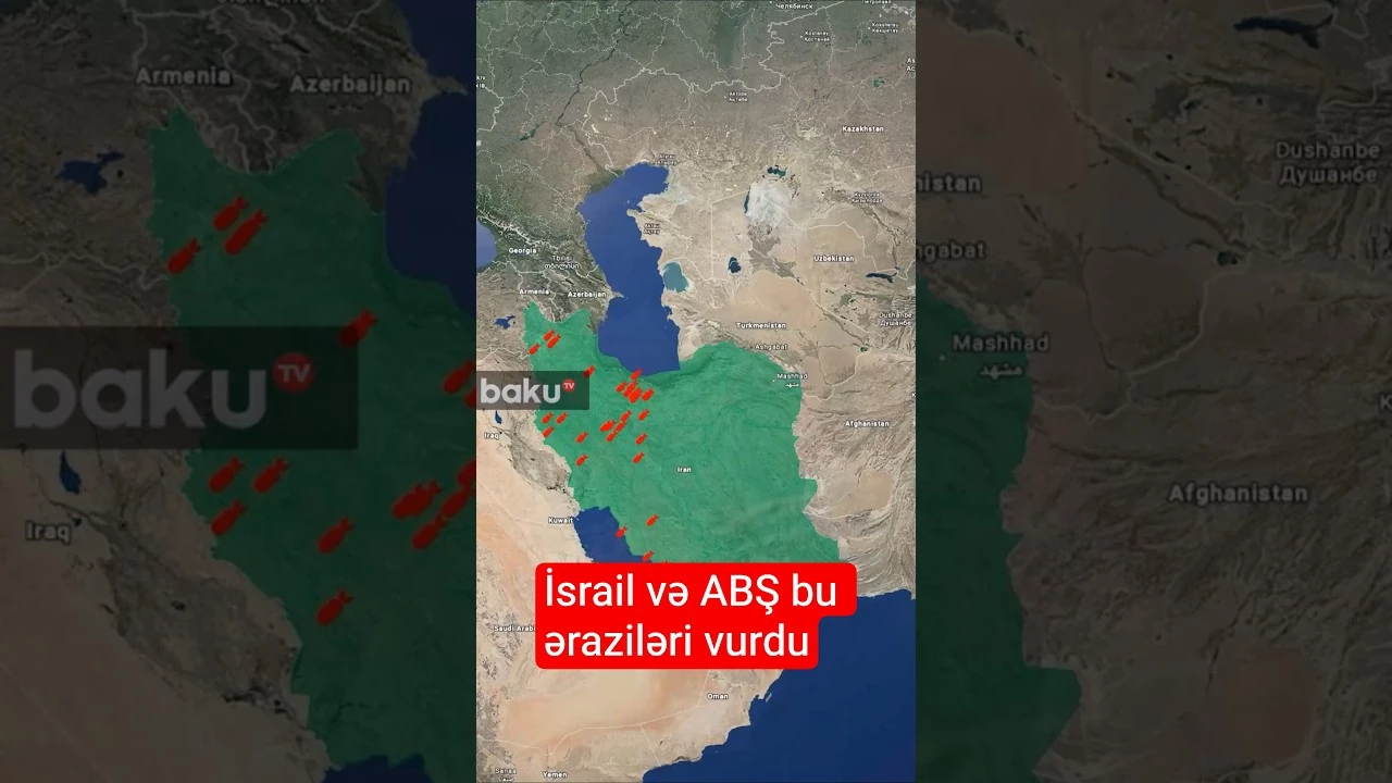 İran ərazisində vurulan 50-ə yaxın lokasiyalar - Baku TV