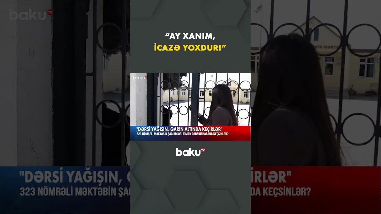 Kameranı görüb özündən çıxan qadın - Baku TV