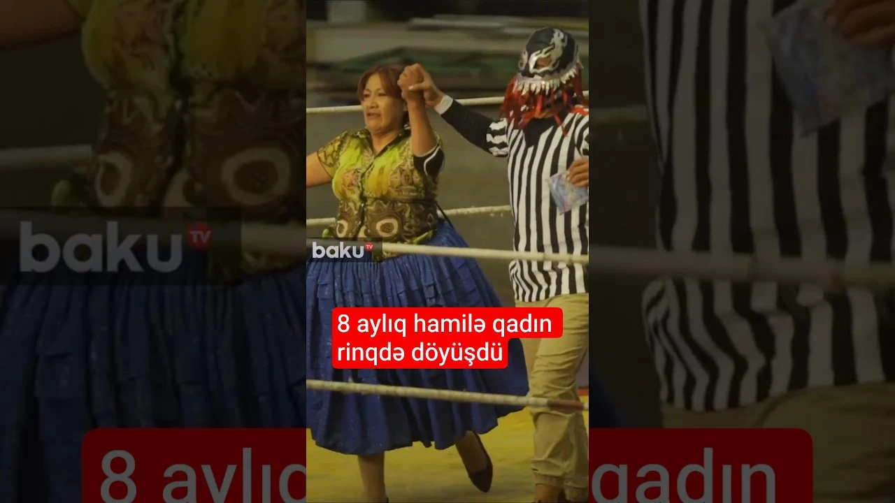 8 aylıq hamilə qadın rinqdə döyüşdü - Baku TV