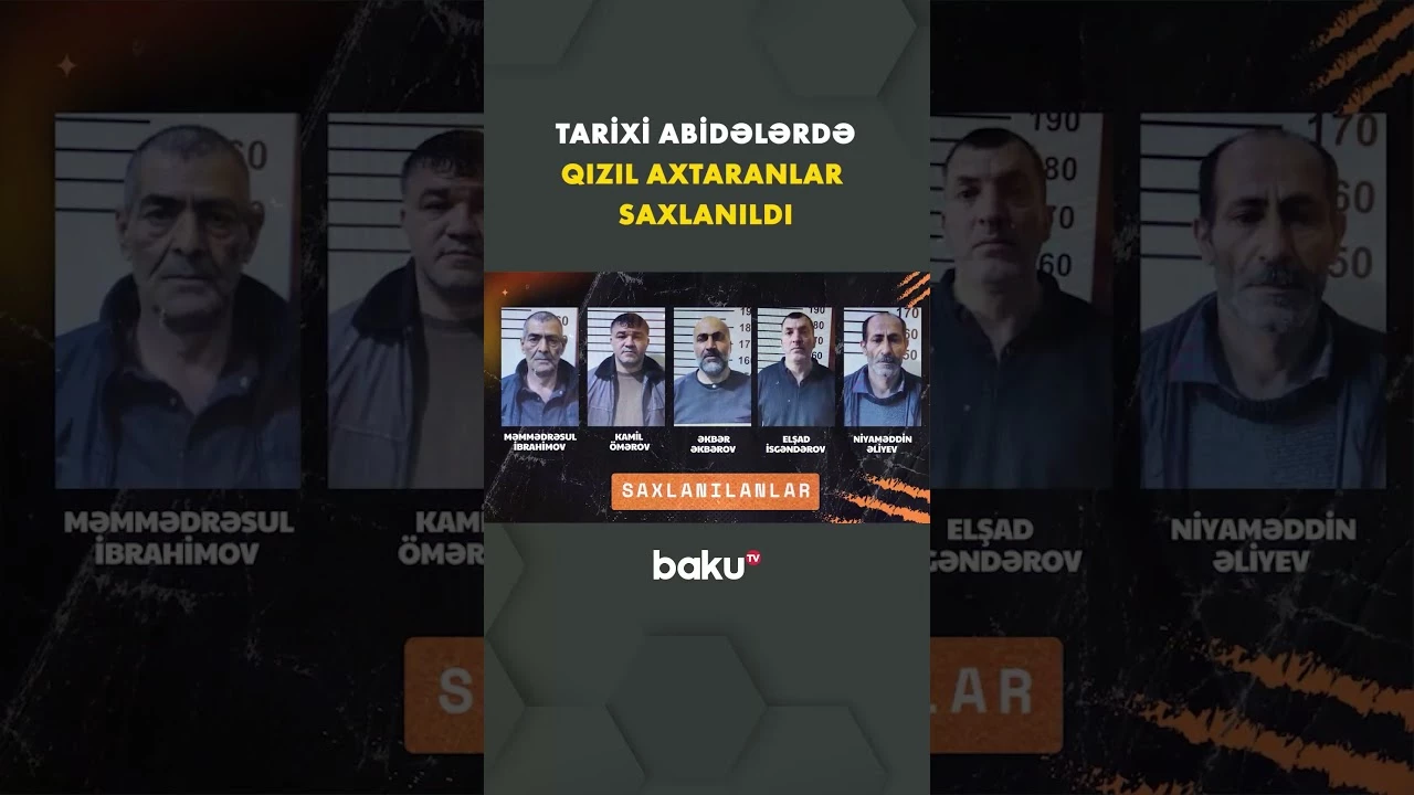 Tarixi abidələrdə qızıl axtaranlar belə görüntüləndi - Baku TV
