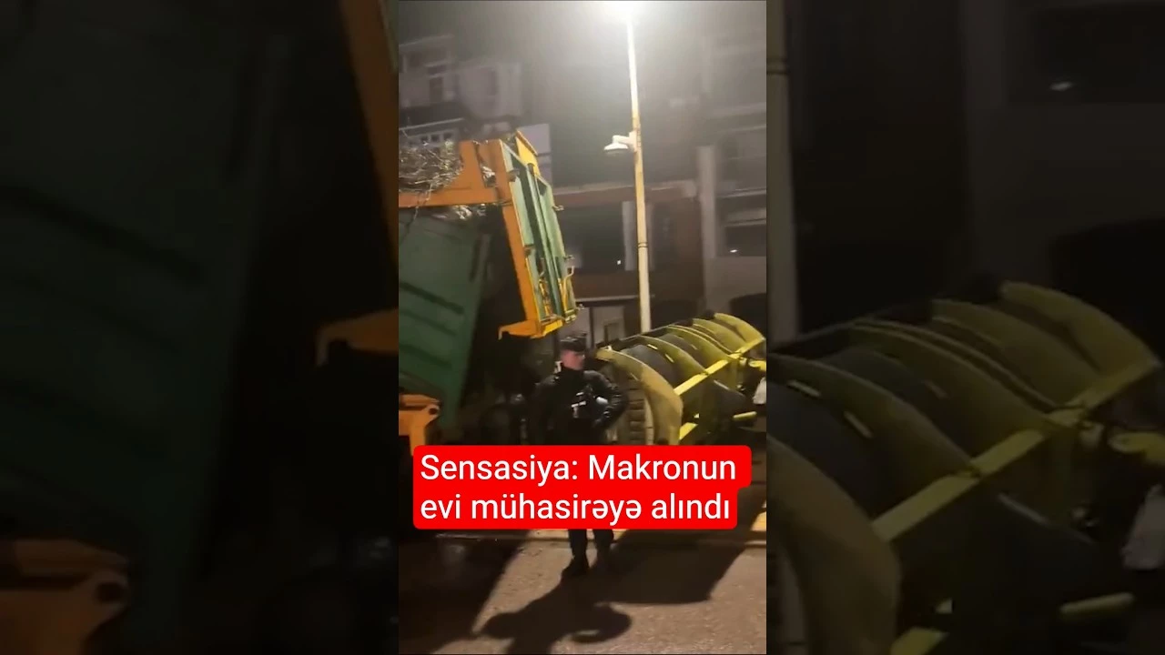 Fransız fermerlər Makronun evini mühasirəyə aldı - Baku TV