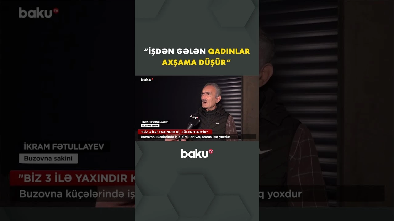 Sakinlər gecələr küçələrdə hərəkətin təhlükəli olduğunu deyir - Baku TV