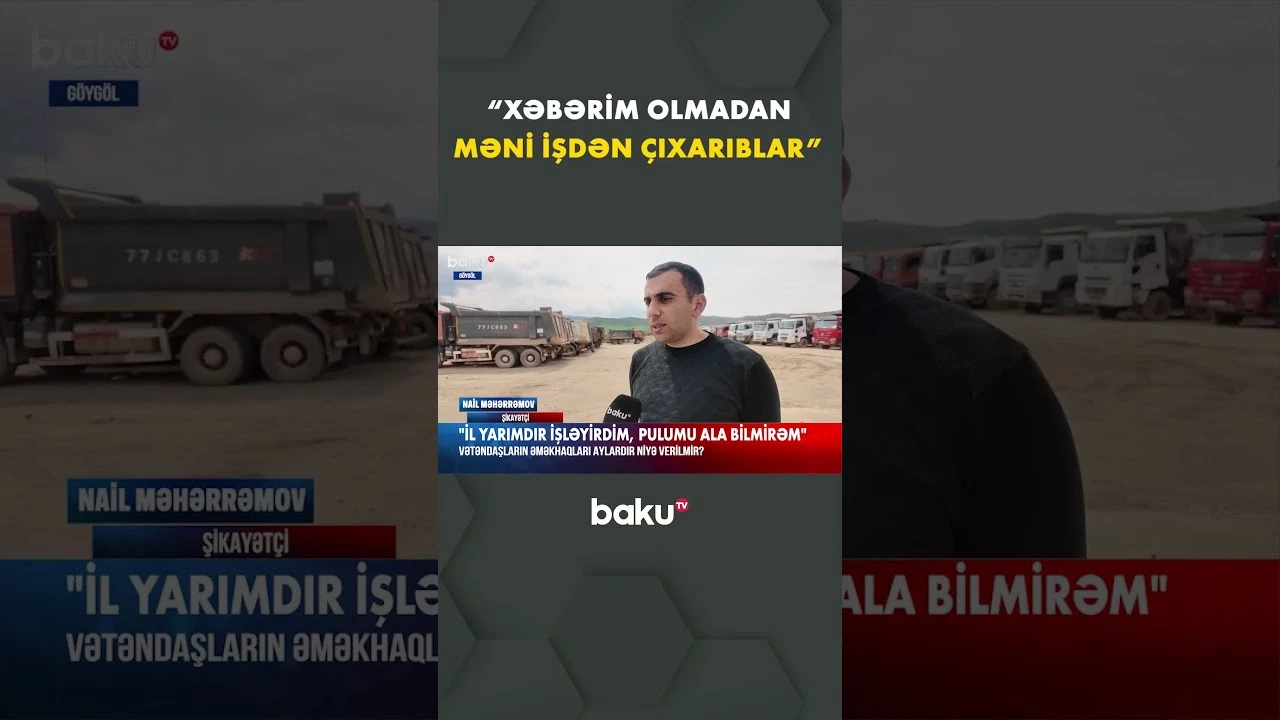 Pulsuz qalan işçilər özündən çıxdı - Baku TV