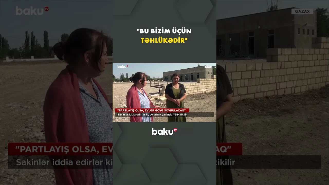 Sakinlər evlərinin yanında tikilən YDM-dən narahatdır - Baku TV
