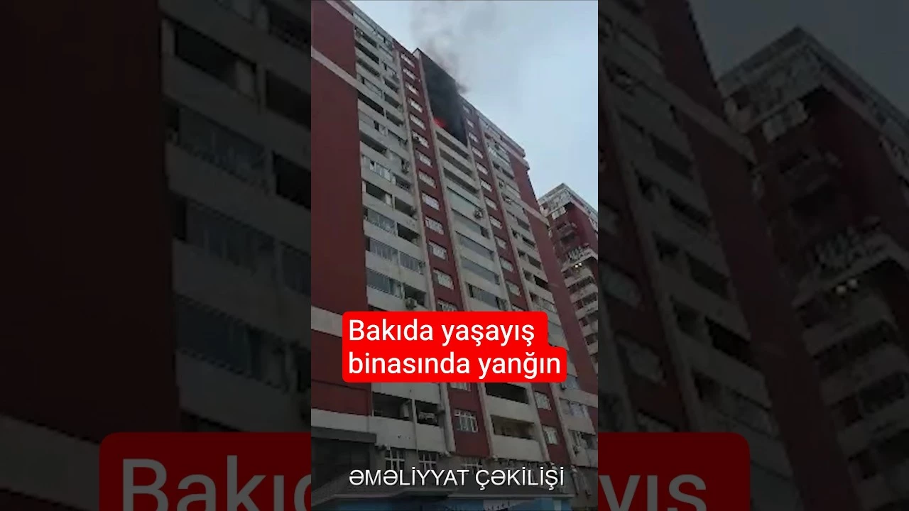 FHN yanğın baş verən binadan 8 nəfəri xilas etdi - Baku TV