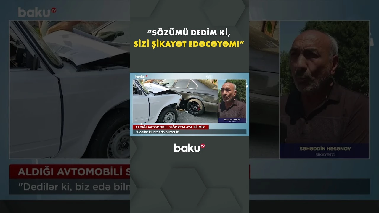 Aldığı maşını sığrotalaya bilmir - Baku TV