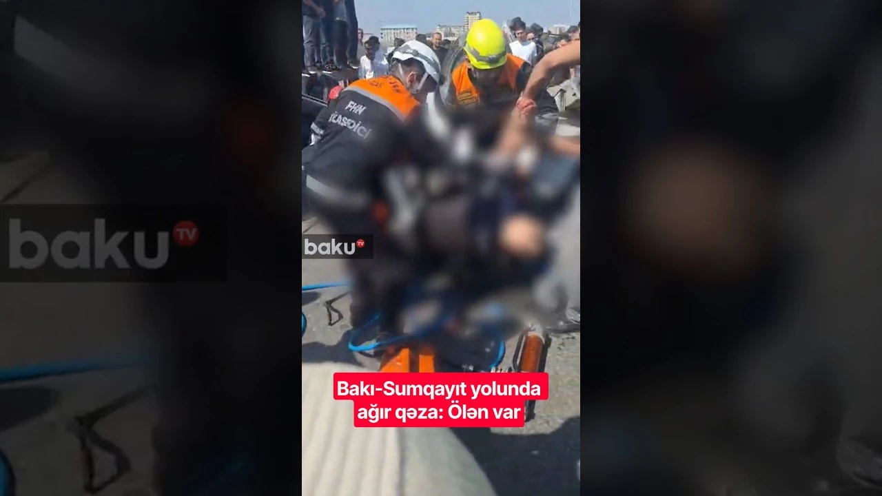 Bakı-Sumqayıt yolunda ağır qəza: Ölən var - Baku TV