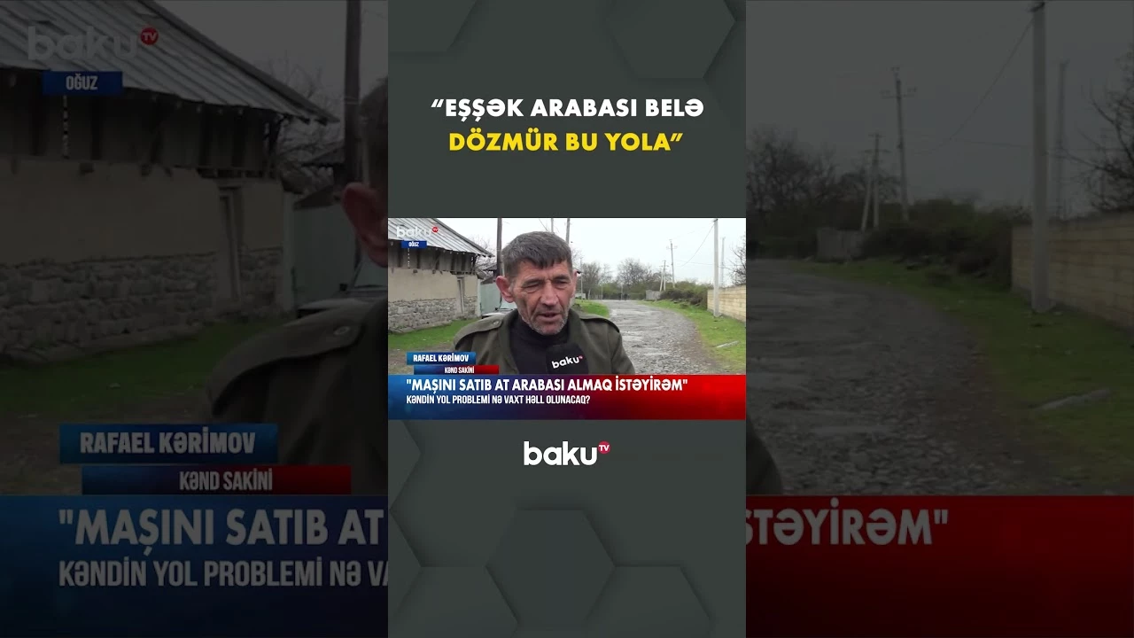 "Bizim problemə qurumlar baxmır" | Kənd sakinləri yolun vəziyyətindən şikayətlənir - Baku TV