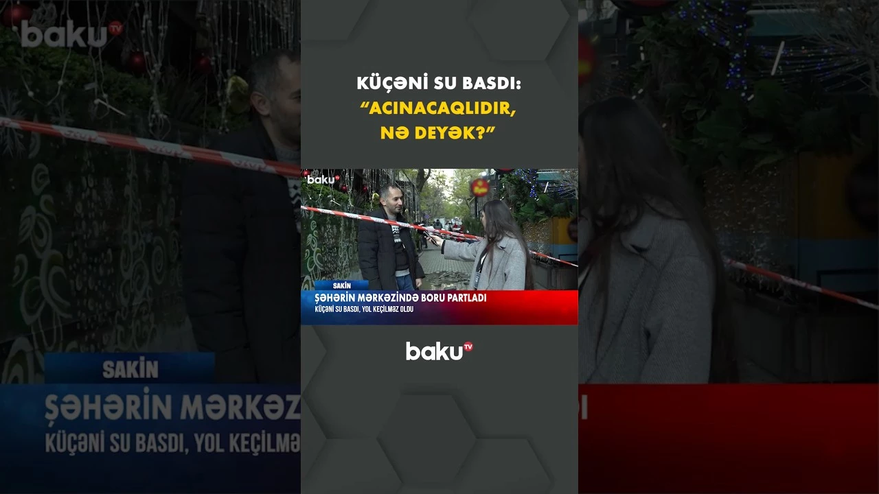 Paytaxtın mərkəzində boru partladı | “Qoyub gedirlər, aylardır baxan olmur!”