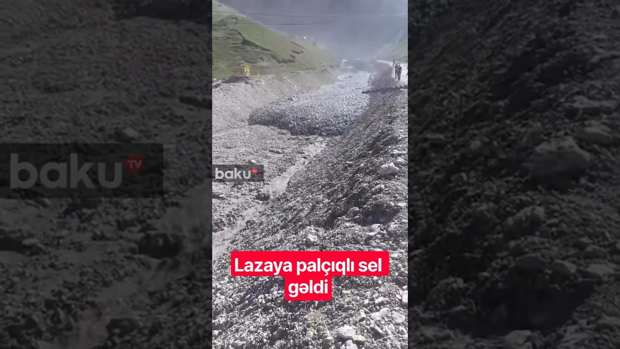 Lazaya palçıqlı sel gəldi - Baku TV