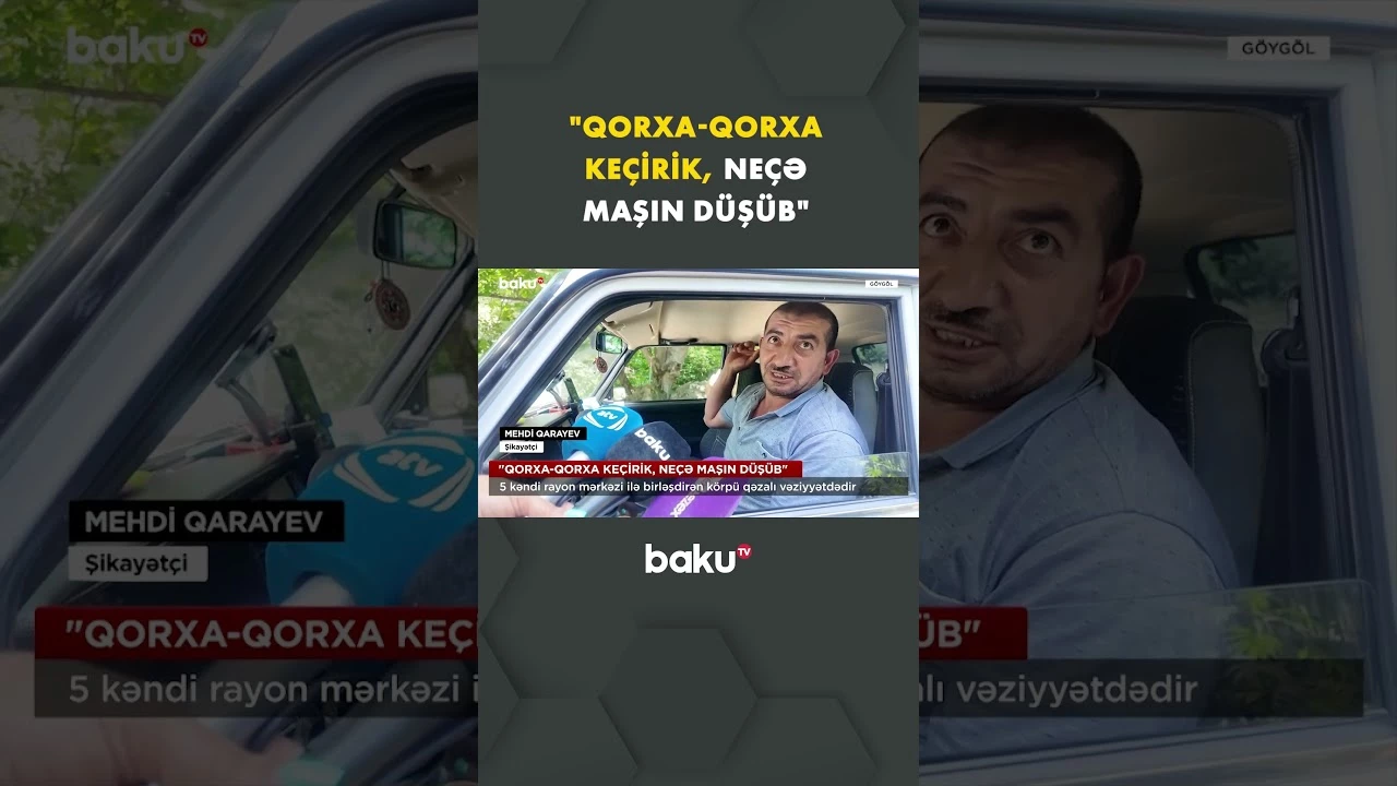 Sakinlər qəzalı vəziyyətdə olan körpüdən şikayətləndi - Baku TV