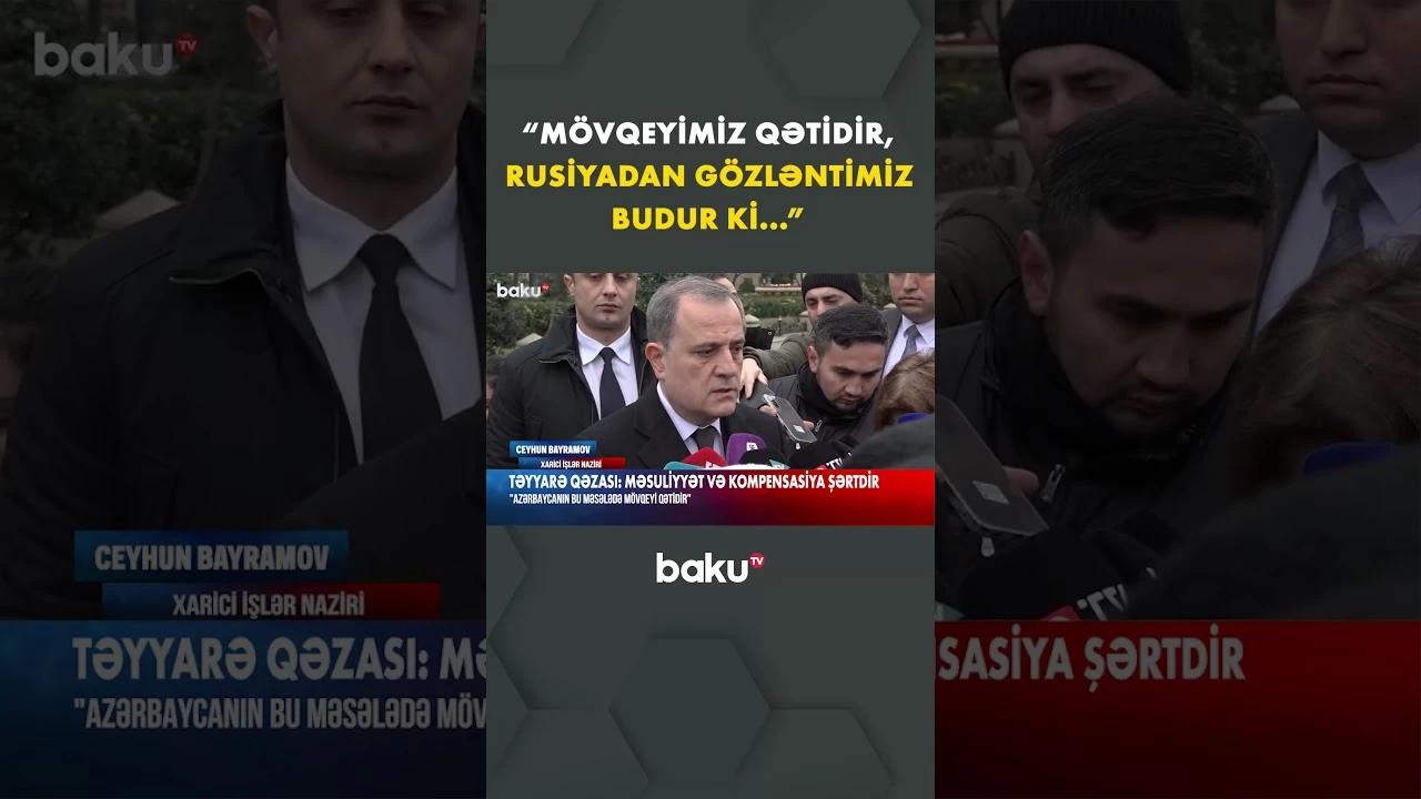 Ceyhun Bayramovdan AZAL təyyarəsinin qəzası ilə bağlı yeni açıqlama - Baku TV