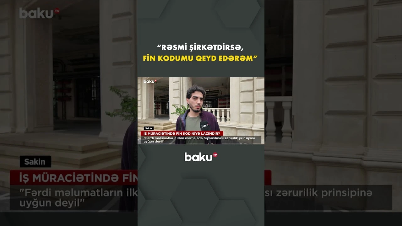 İş elanında FİN kod istəyirlər: bu nə üçündür? - Baku TV