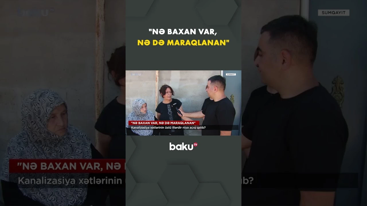 Kanalizasiya xətlərinin üstü illərdir niyə açıq qalıb? - Baku TV