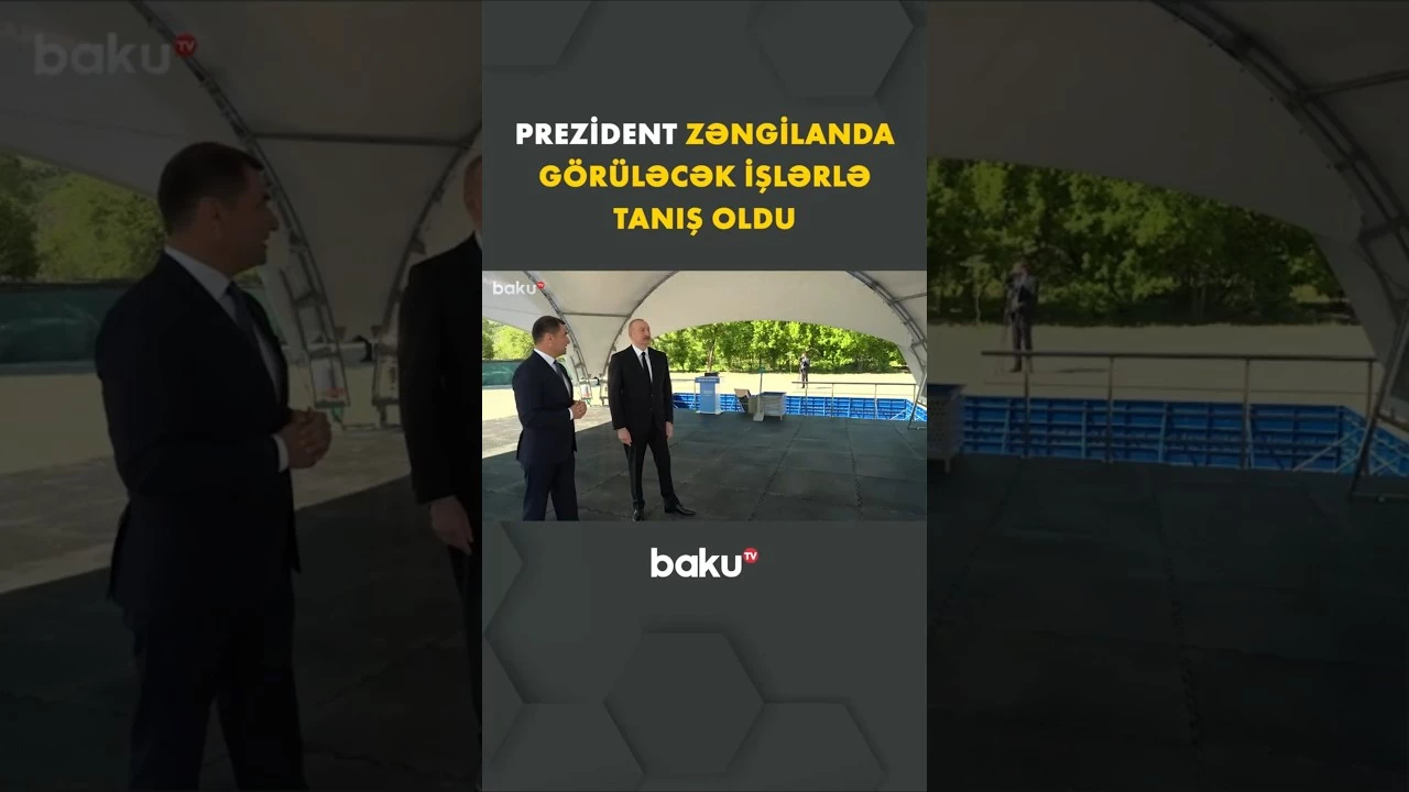 İlham Əliyev Zəngilanda təməlqoyma mərasimində iştirak etdi - Baku TV