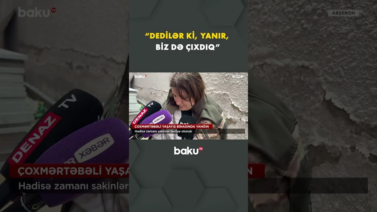 Abşeronda yaşayış binasında yanğın - Baku TV