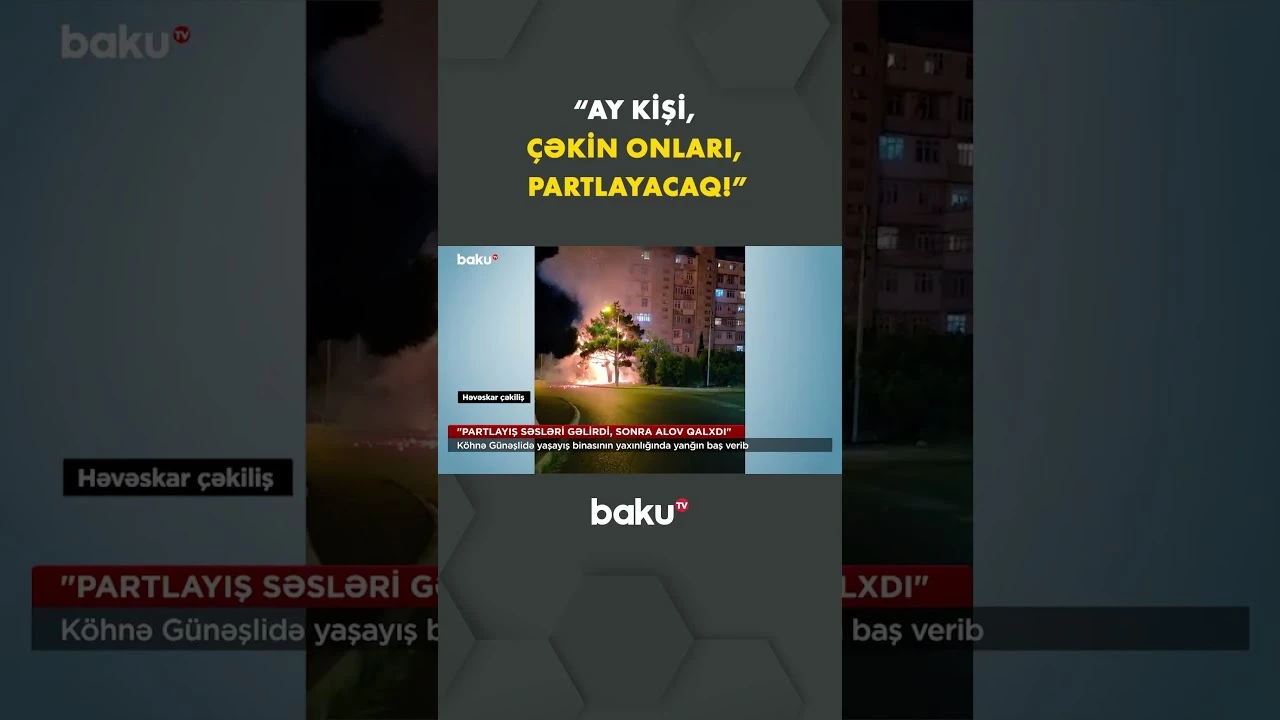 Dəhşətli hadisənin baş verdiyi yerdən anbaan video - Baku TV