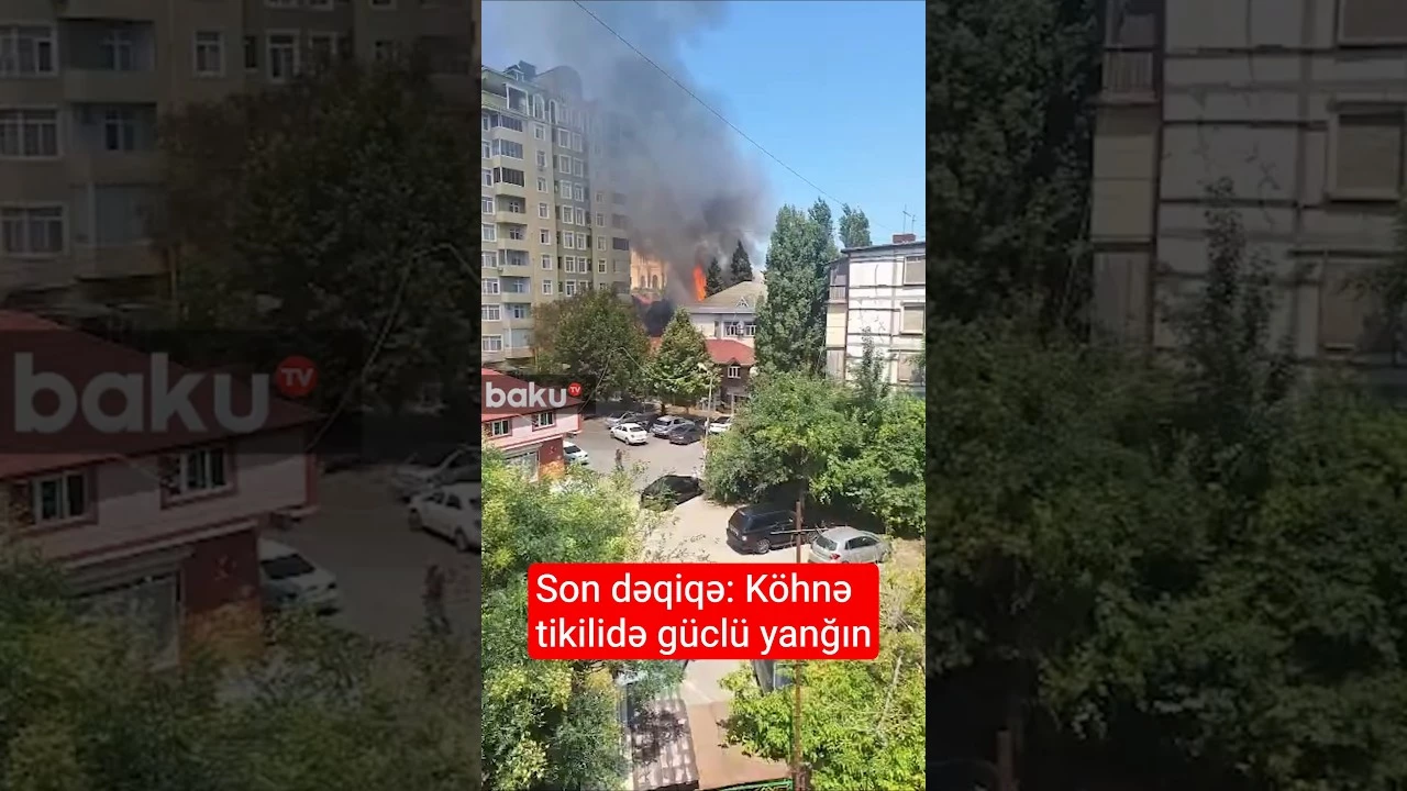 Binəqədi rayonunda istifadə olunmayan tikilidə yanğın baş verib - Baku TV