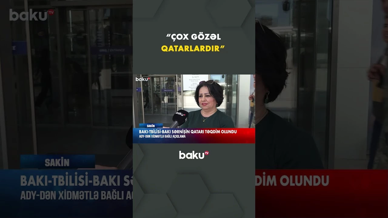 Bakı ilə Tbilisi arasında işləyəcək qatar təqdim olundu - Baku TV