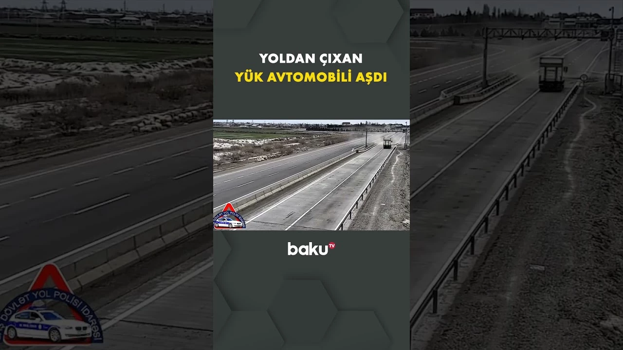 Bakı-Qazax yolunda yük avtomobili aşıb - Baku TV