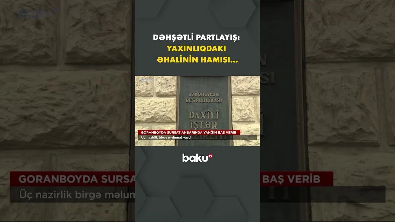Goranboyda sursat anbarında güclü yanğın | Hadisə ilə bağlı təcili tədbirlər görüldü - Baku TV