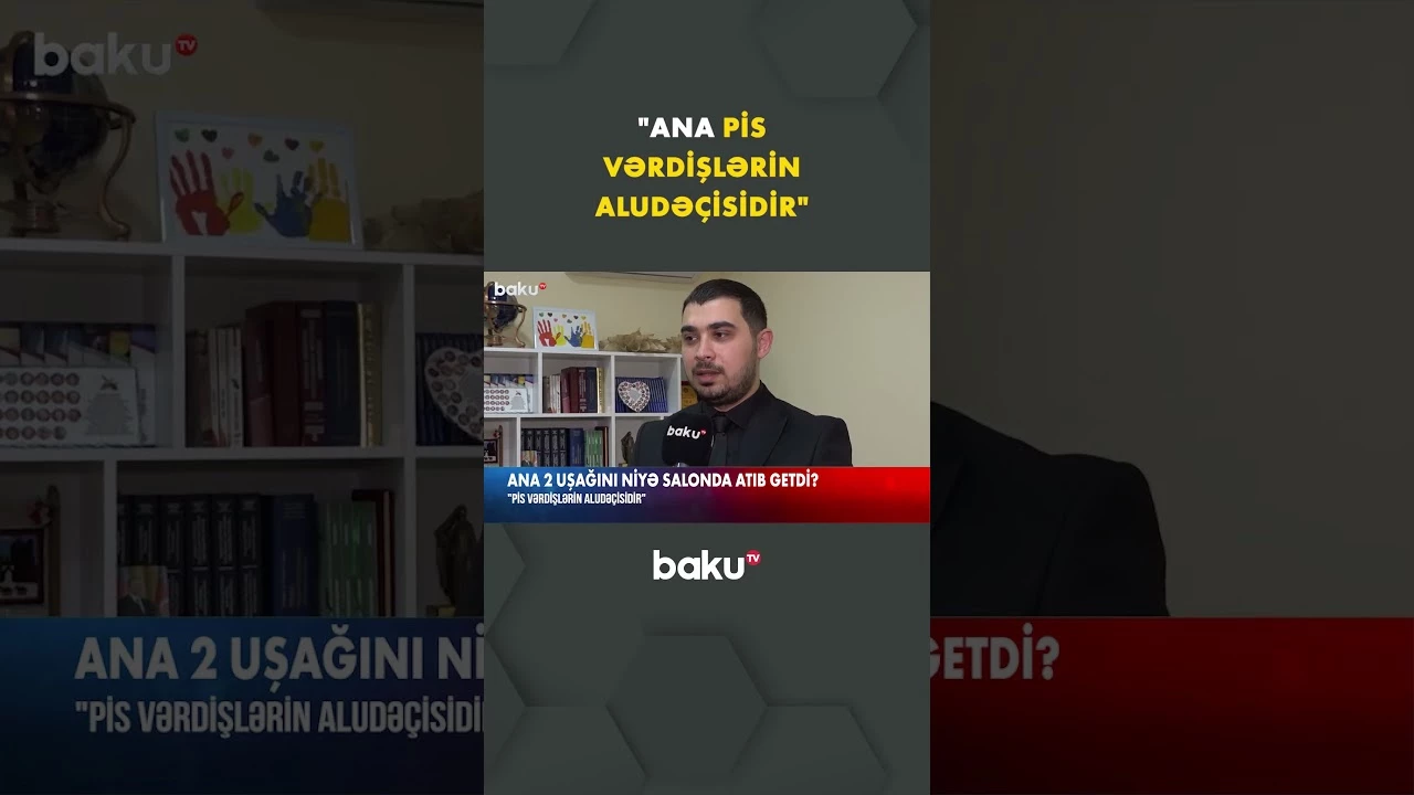 İnanılmaz hadisə: ana uşaqlarını salonda atıb getdi - Baku TV
