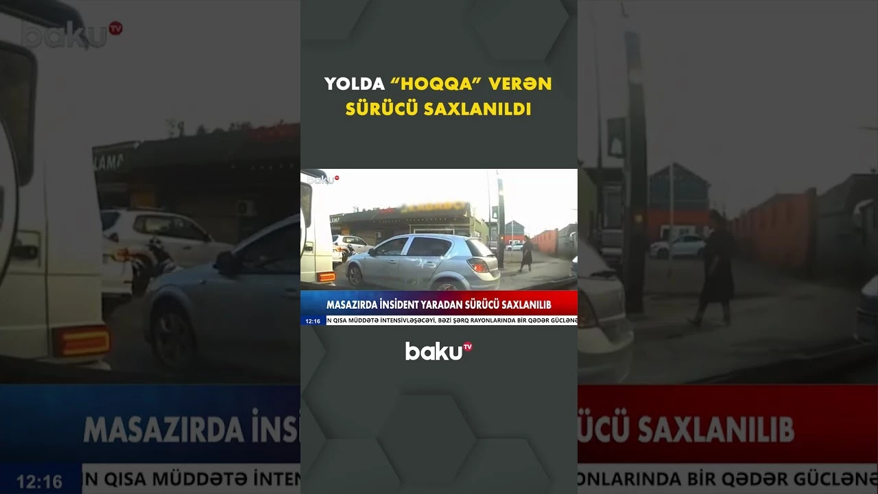Masazırda söyüş söyüb, “Gelandewagen”i “Kia”ya çırpan sürücü barədə tədbir görüldü - Baku TV