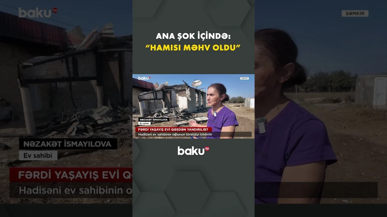 Şəmkirdə dəhşətə gətirən hadisə - Baku TV