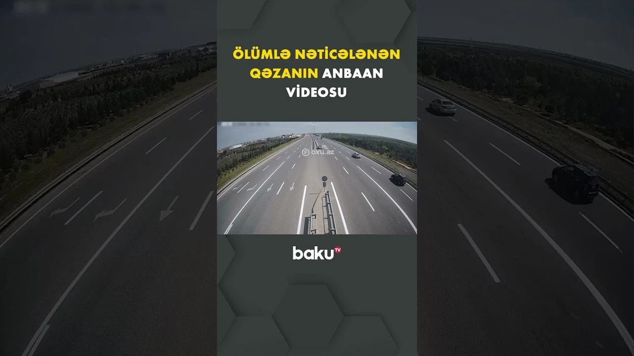 Dəhşətli qəza anbaan kameralara düşdü - Baku TV