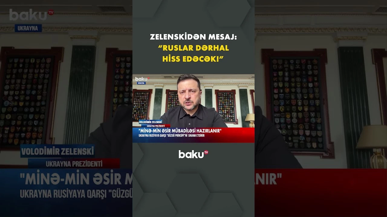 Zelenskidən Rusiyaya xəbərdarlıq - Baku TV