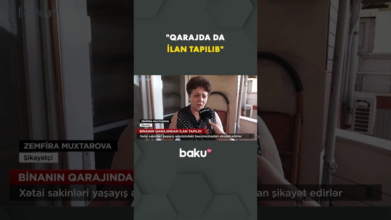 Binanın qarajından ilan tapıldı: Sakinlər həyəcan içindədir - Baku TV