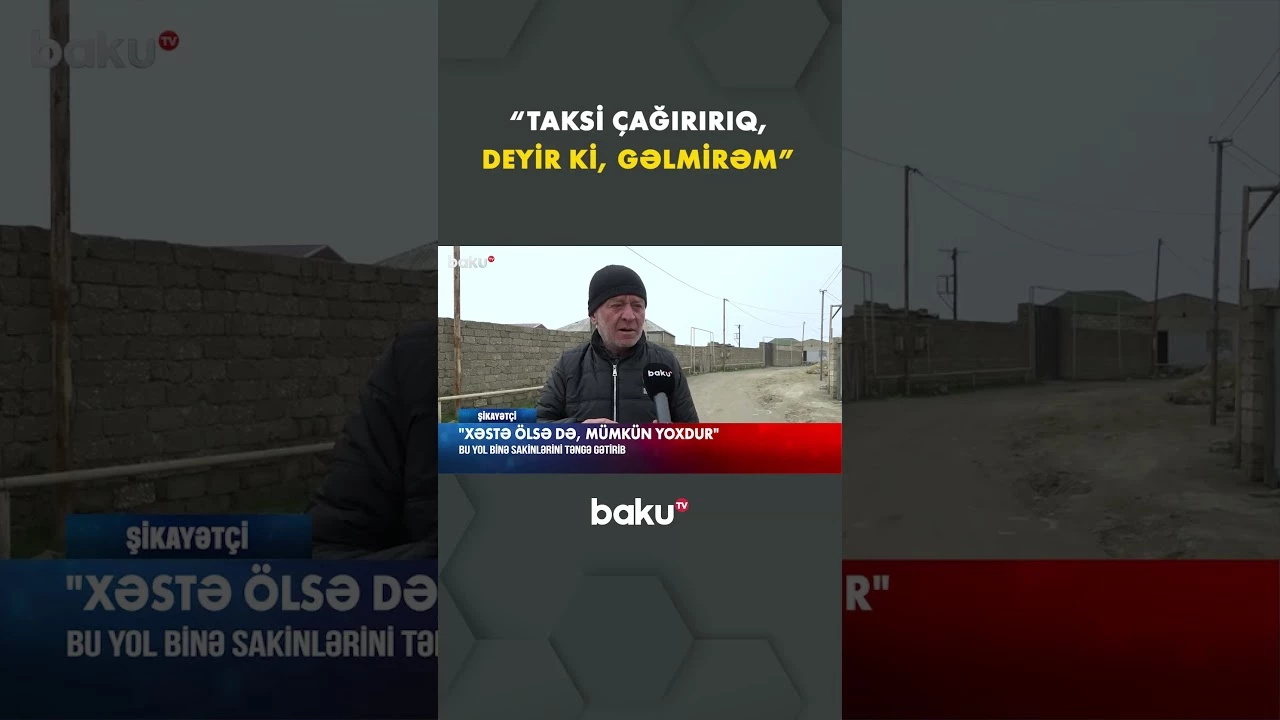 Bu yol sakinləri boğaza yığdı - Baku TV
