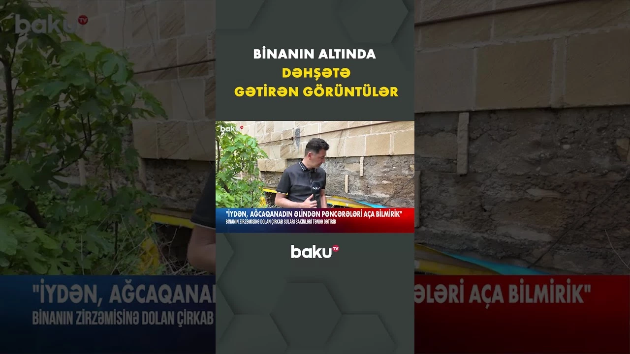 Binanın zirzəmisində dəhşətə gətirən mənzərə - Baku TV - Baku TV