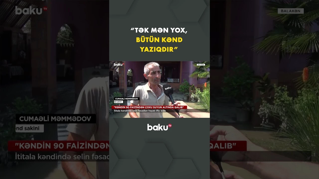 Balakənin İtitala kəndi seldən zərər çəkir - Baku TV